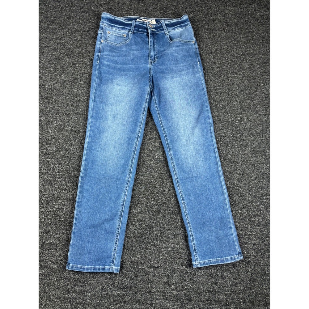 Dollhouse Girls Blue Wash Straight Leg Jeans Size 11/12 Waist 30‎ Length 24
